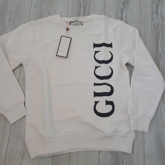 white gucci crewneck